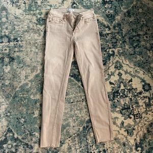 Free People Tan Ankle & Cropped Jeans